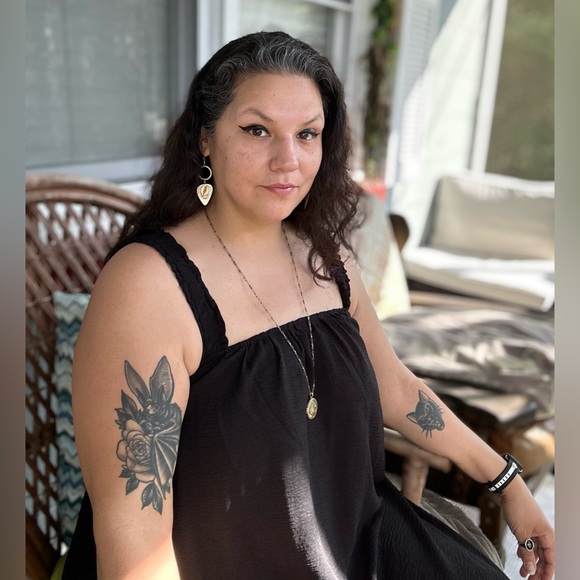 Black Open Back Maxi Dress - Picture 2 of 5